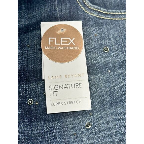 Lane Bryant Jeans Womens Size 18 HighRise Flex Magic Waistband Jeans Embellished - Picture 3 of 11
